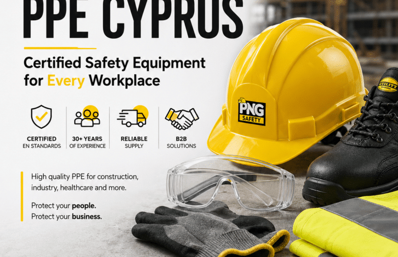 PNG Safety graphic about the PPE in Cyprus guide.
