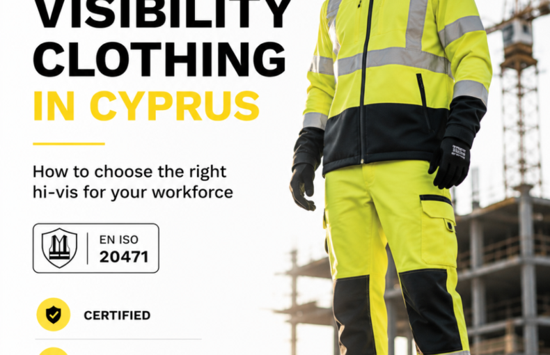 PNG Safety graphic on high visibility clothing in Cyprus.